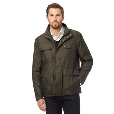The Collection Big and tall green 'cruiser' quilted coat